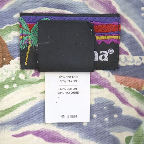 90's Patagonia "pataloha" アロハ シャツ サベージ メニュー柄 Mサイズ