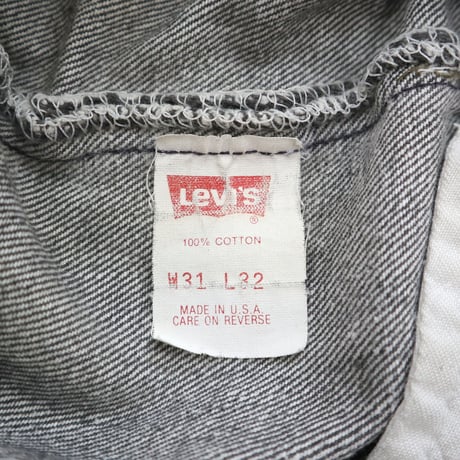 80's Levi's 501 "先染め" "スミ黒" Black Denim Pants W31 USA製