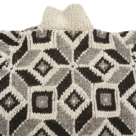80's～ QUIPOS "Geometric Pattern" Wool Jacket