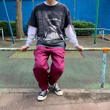 90's Malcolm X 両面 プリント Tシャツ BLACK  XLサイズ USA製