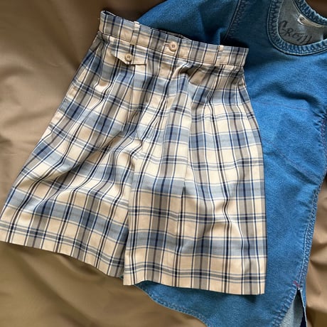 "Women's" ～90's DAKS LONDON 2tuck Check Culottes