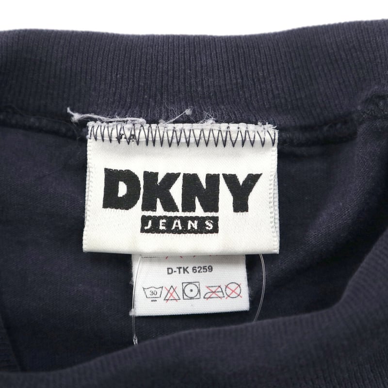 90's～ DKNY JEANS 袖プリント モックネック LS Tシャツ USA製 | Da...