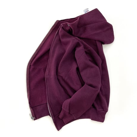 80's～ OLD Hanes Solid Full Zip Sweat Parka Mサイズ USA製