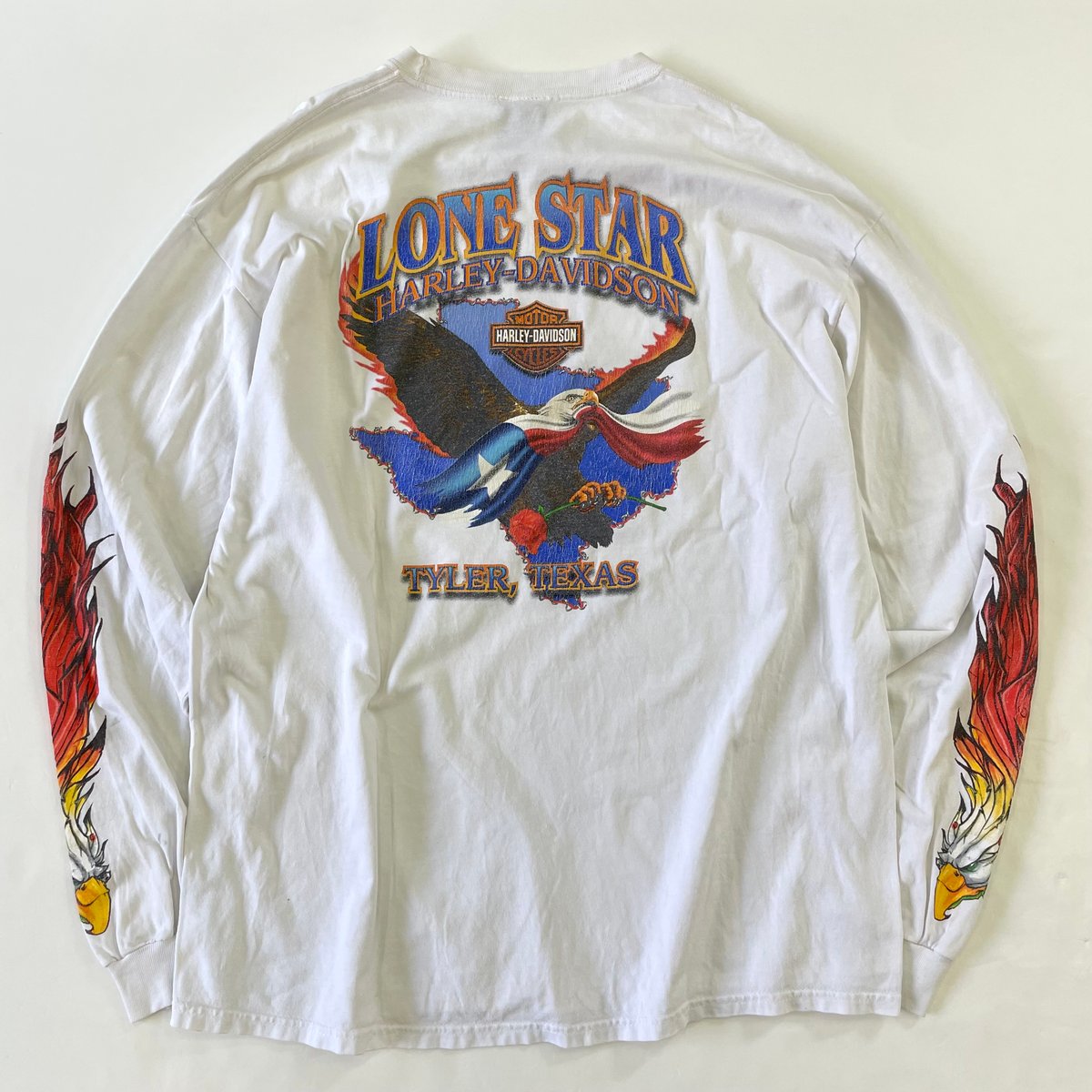 00s ハーレーダビッドソン 袖 両面ロゴ ヴィンテージロンT Tシャツ 00s 【ハーレーダビッドソン】 ロンT 袖プリント ラスベガス