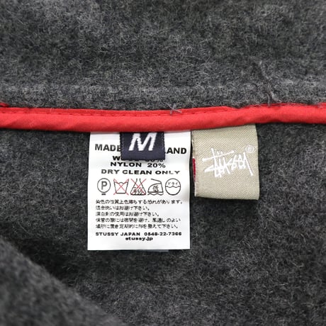STUSSY×GLOVERALL Wool Duffle Coat GREY Mサイズ ENGLAND製