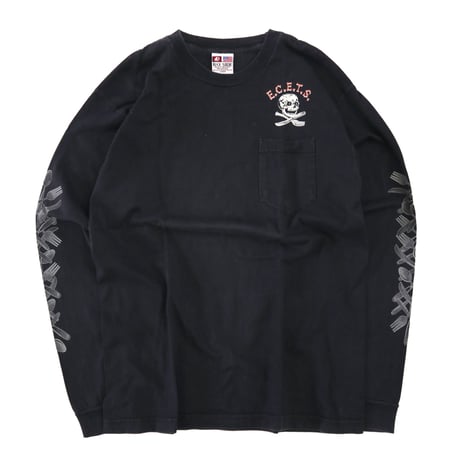 00's Bay Side "E.C.E.T.S" 4面 プリント LS Pocket Tee Lサイズ USA製