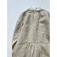 50's～ unknown Antique Linen LS One Piece