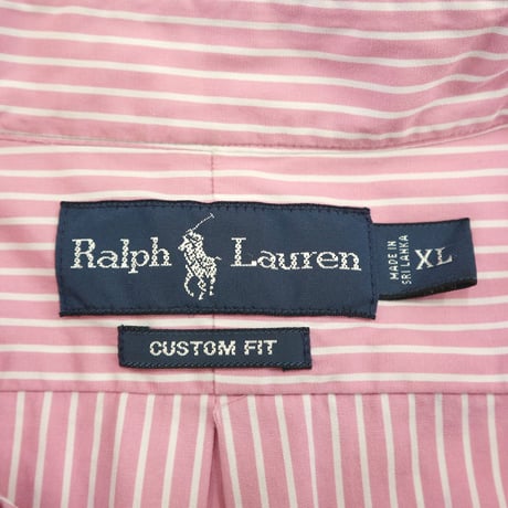 90's Ralph Lauren Stripe BD Shirt XLサイズ