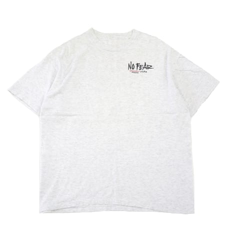 90's NO FEAR "FEAR ME" 両面 プリントTシャツ ICE-GREY
