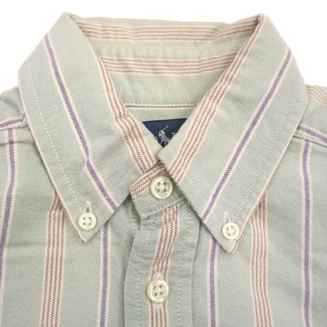 "Women's" 90's Ralph Lauren Oxford Stripe BD Shirt USA製