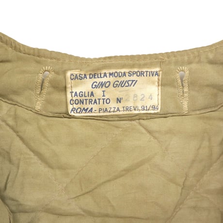 Italian ARMY キルティング ライナー ジャケット BEIGE