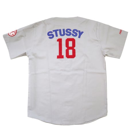 90’s OLD STUSSY Baseball Shirt "STUSSY 18" GREY Lサイズ