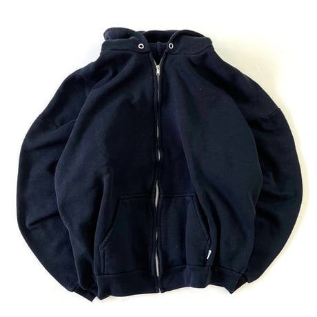 90's Discus Solid Full Zip Sweat Parka "Black" XLサイズ USA製