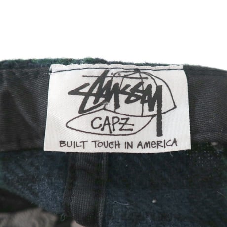 90's OLD STUSSY "check pattern" 6-Panel Cap USA製