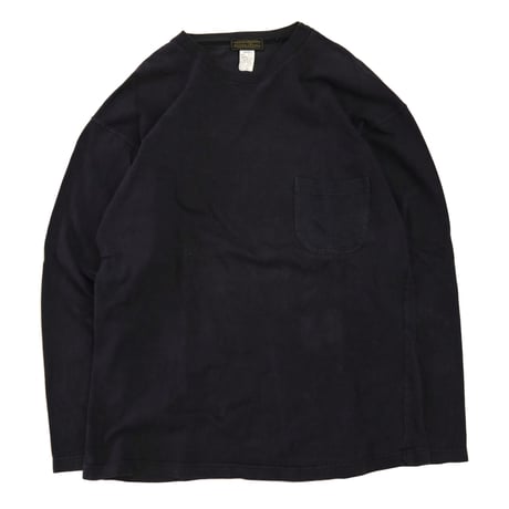 80's～ Eddie Bauer "Solid Black" LS Pocket Tee Lサイズ USA製