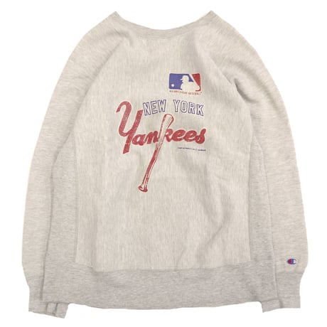 80's CHAMPION RW SWEAT "New York Yankees" "2トーン" Lサイズ USA製