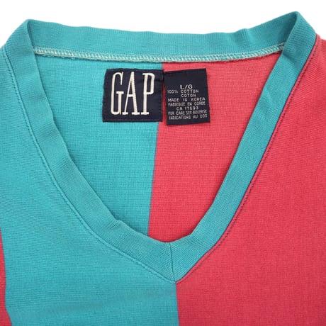 90's OLD GAP Multi Strip Tops Lサイズ