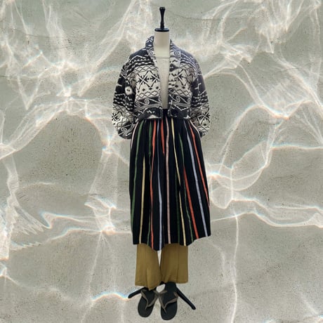 ～90's flashback "Native Pattern" Shawl Collar Short Jacket Lサイズ INDIA製