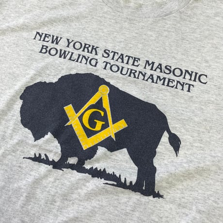 ～90's unknown "New York Masonic Bowling Tournament" Tシャツ