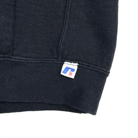 00's Russell "Reverse Type" "Black" Solid Sweat Parka XLサイズ