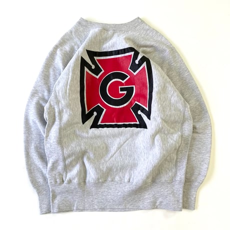 90's CHAMPION RW SWEAT "GRINNELL～" 両面 プリント XLサイズ USA製