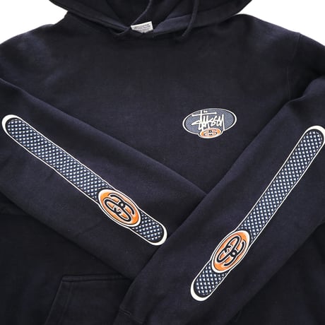 90's～ OLD STUSSY "両面 両袖" Sweat Parka Lサイズ USA製