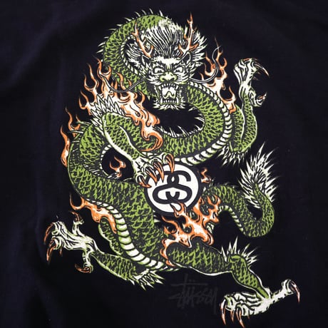90's～00′s OLD STUSSY "Dragon" Sweat Mサイズ USA製
