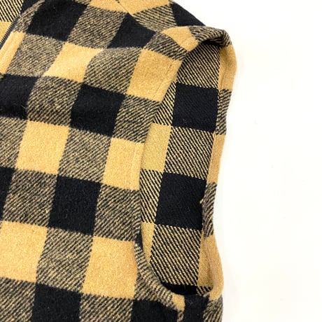 "Big Size" 90's～ Flannel Zip Up Vest