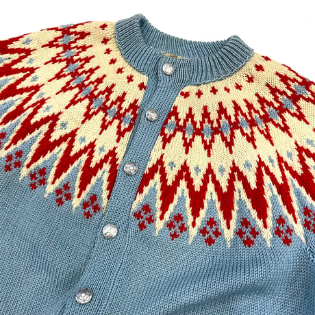 70's～80's unknown "Snow Pattern" Wool Sweater NORWAY製