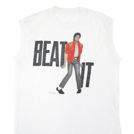 80's Michael Jackson "BEAT IT" ノースリーブ プリント Tシャツ