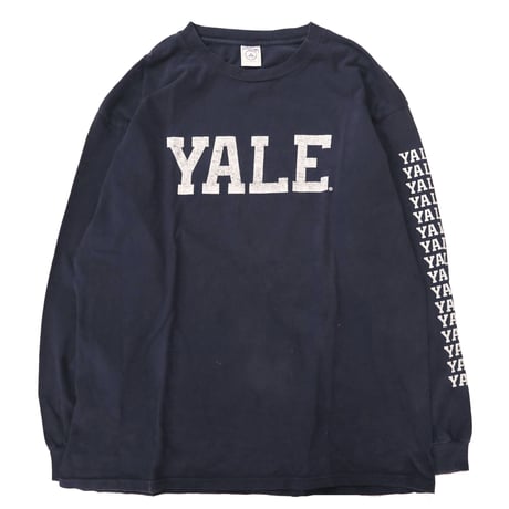 90's DELTA "YALE" 袖プリント LS Tシャツ XLサイズ