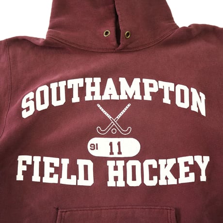 90's CHAMPION RW SWEAT PARKA "SOUTHAMPTON～" 4段 プリント Lサイズ USA製