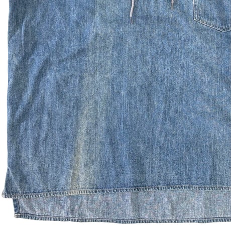 "Super Fade" 70's～ unknown Race Up Denim Shirt (fits XL)