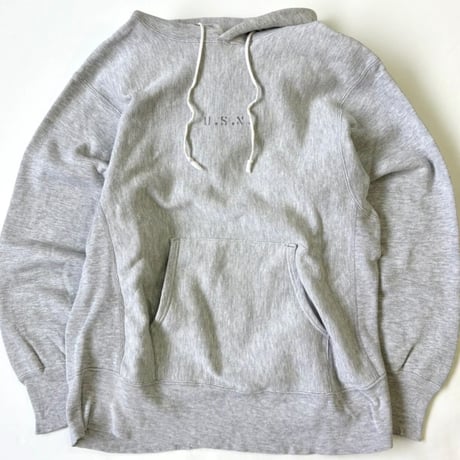 80's CHAMPION RW SWEAT PARKA "USN" "Stencil" Mサイズ USA製
