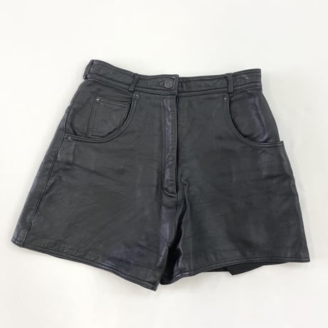 90's～00's unknown Fake Leather Short Pants