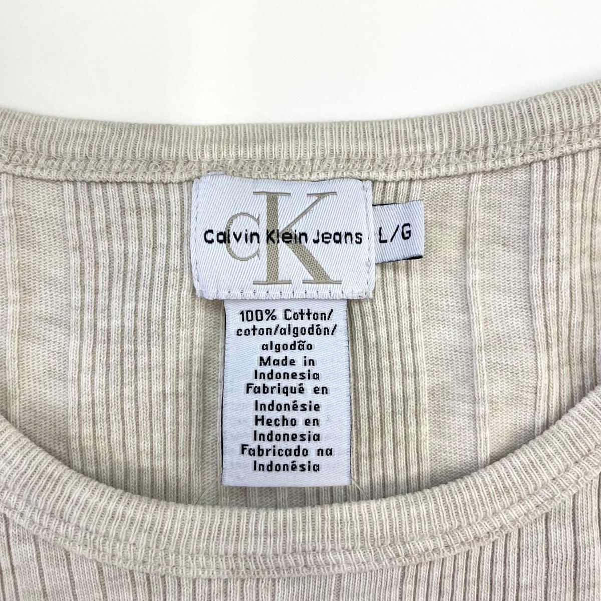 90s〜 Calvin Klein Jeans テレコ Tシャツ Lサイズ | Daniel