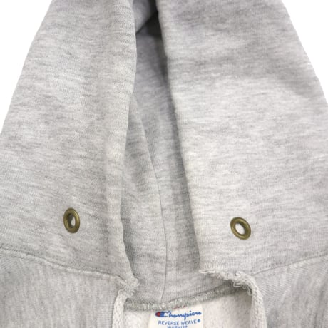 80's CHAMPION RW SWEAT PARKA "NAVY" 染み込み プリント XLサイズ USA製