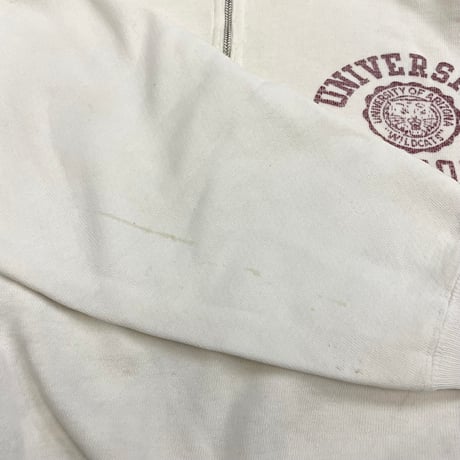 50's CHAMPION "ランタグ" "染み込み" Half Zip Sweat Mサイズ