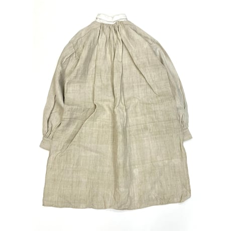 50's～ unknown Antique Linen LS One Piece