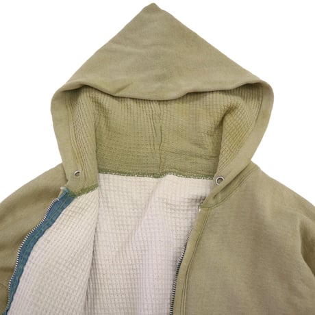 "Good Color" 60's～70's unknown "Thermal Lined" Full Zip Sweat Parka