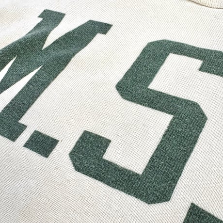 70's CHAMPION "M.S.U" "Water Print" Baseball Tee Lサイズ USA製