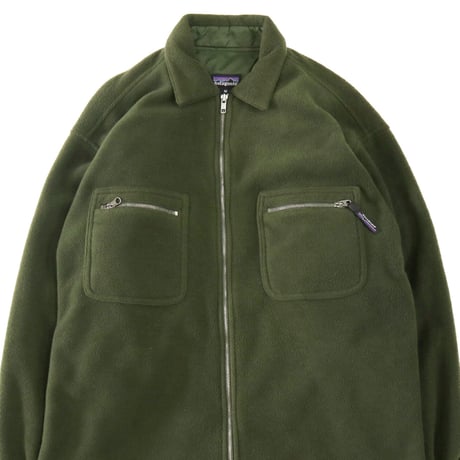 90's Patagonia Fleece Jacket "Synchilla Over Shirt" モスグリーン Mサイズ