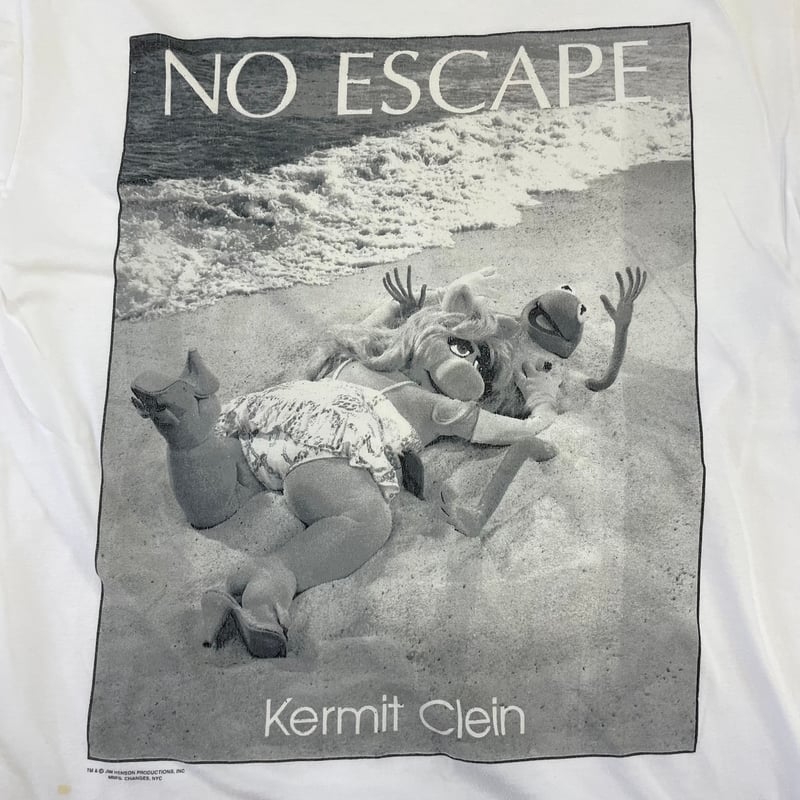 kermit xl vintage Tシャツ　ck 90s vintage Kermit Clein Calvin Klein Parody Print T-shirt