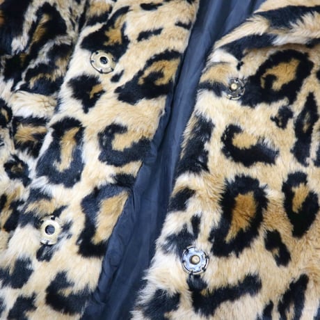 "Unisex" 80's～90's Animal Pattern Fake Fur Coat Jacket