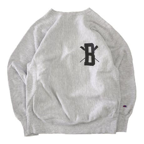 90's CHAMPION RW SWEAT "BOWDOIN CREW" 両面 黒プリント XLサイズ USA製