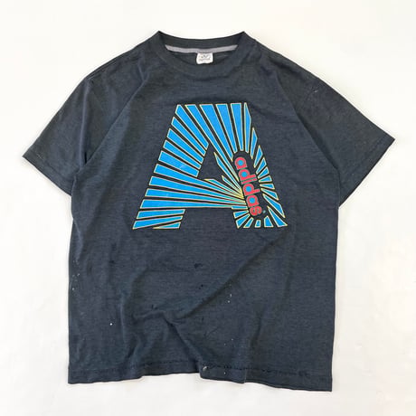 "Black Fade" 80's Adidas Tシャツ Lサイズ USA製