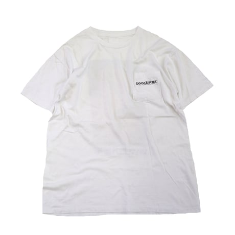 80's～ OLD Banana Republic "Pink Flamingo" Pocket Tee