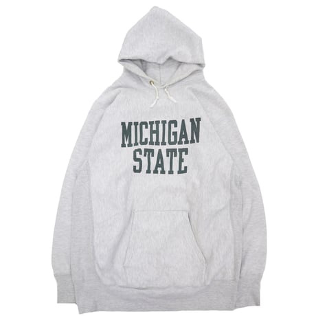 90's CHAMPION RW SWEAT PARKA 染み込み プリント Grey XXLサイズ USA製