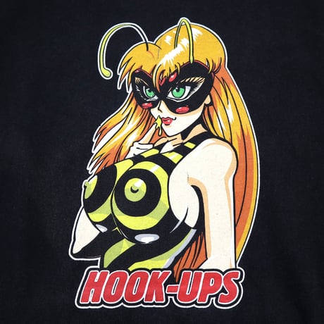 90's HOOK UPS skateboards プリント Tシャツ BLACK