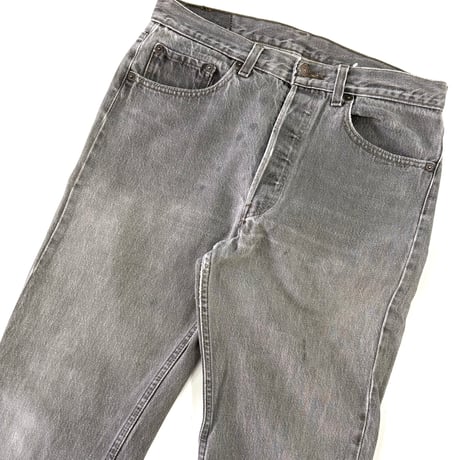 "Super Fade" 90's Levi's 501 "先染め" Black Denim Pants W32 USA製